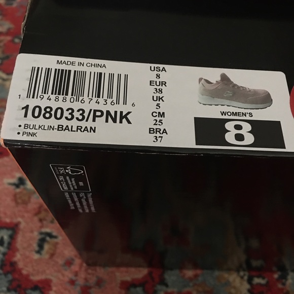 New Skechers Work Comp Toe Bulkin Balran Womens Sneakers 108033 Sz 8 - Picture 6 of 14